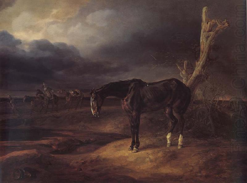 Adam Albrecht A gentleman loose horse on the battlefield of Borodino 1812